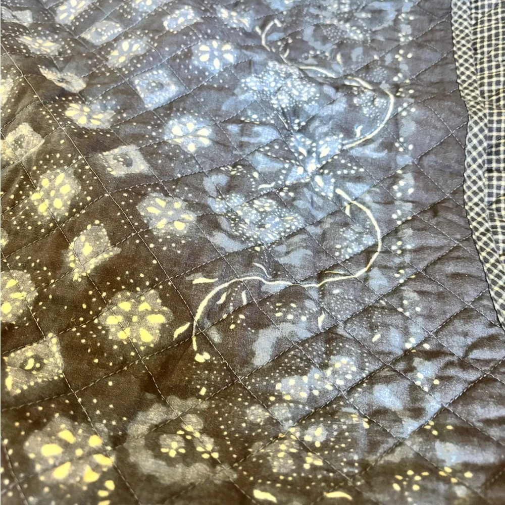 Lauren Ralph Lauren Beckett Blue Quilted Coverlet Quilt Queen Coastal 90x92”